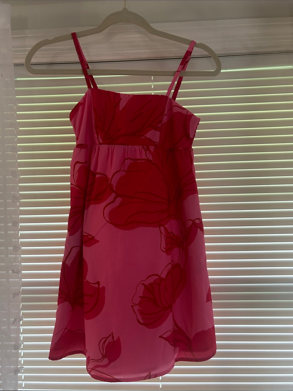 Beginning Boutique Hot Pink Floral Spaghetti-Strap Dress